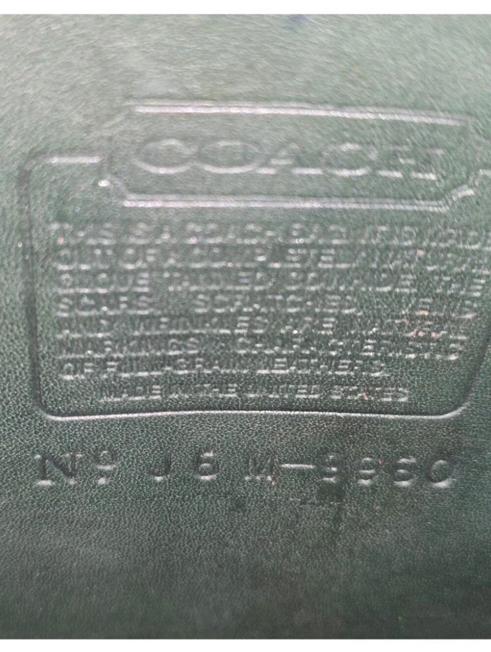 Coach RARE Vintage Green Leather Daypack Rucksack 90's Backpack